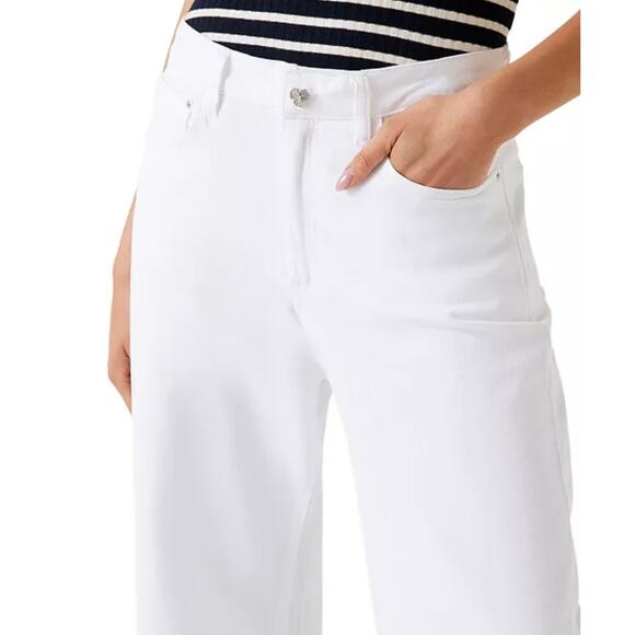 New Marciano By Guess Mardi Wide Leg Jeans Pure White Denim 25 x 32 - Picture 2 of 8